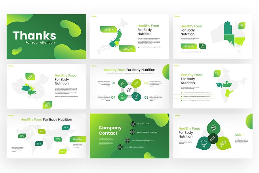 维生素健康营养产品介绍PPT模板 - 顶尖PPT