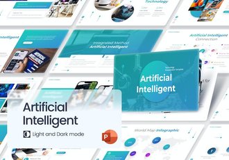 科技人工智能介绍AI PPT模板 - 顶尖PPT