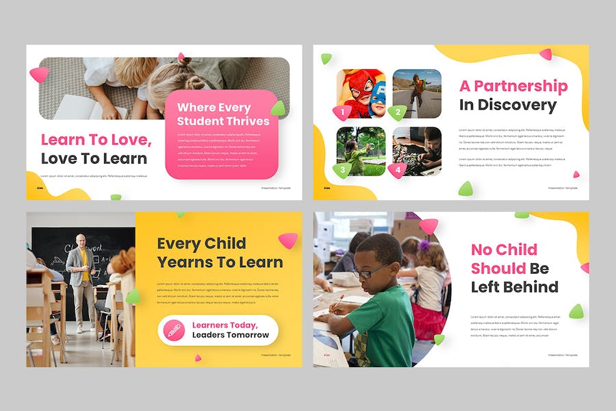 欧美儿童教育培训Keynote演讲模板 - 顶尖PPT