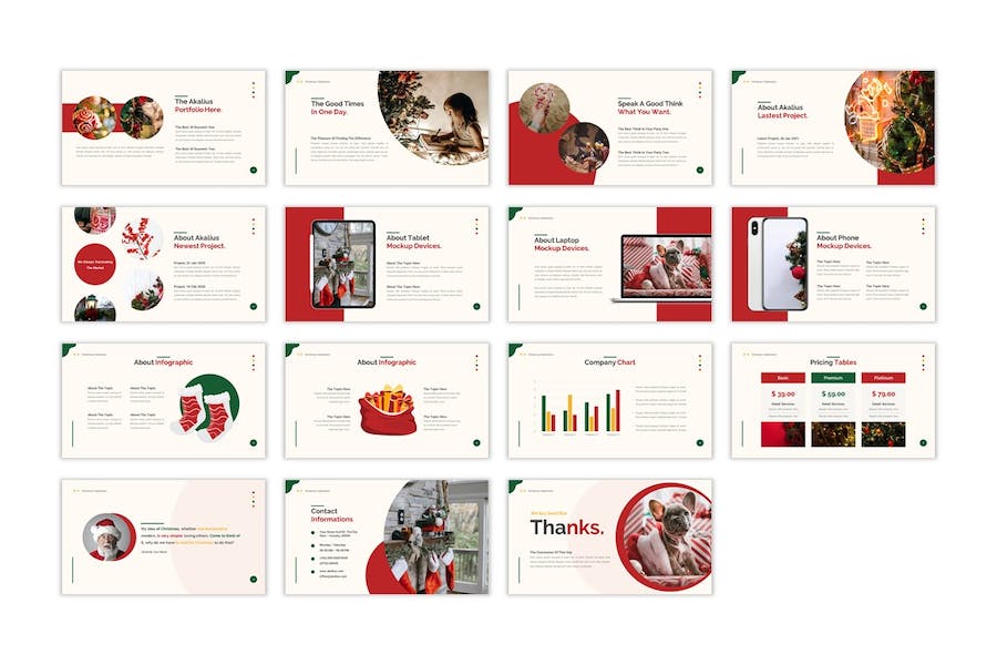 圣诞节主题展示方案Keynote模板 - 顶尖PPT