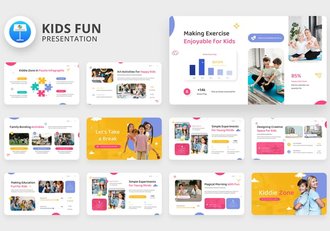 儿童教育培训亲子互动keynote模板 - 顶尖PPT
