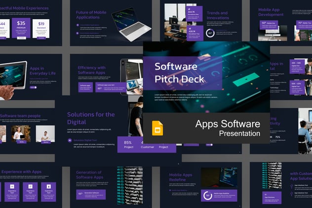 AI科技人工智能应用软件PPT模板 - 顶尖PPT