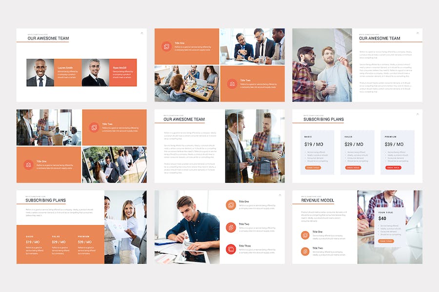 橙色大气企业项目合作商业计划工作总结商务通用keynote模板 - 顶尖PPT