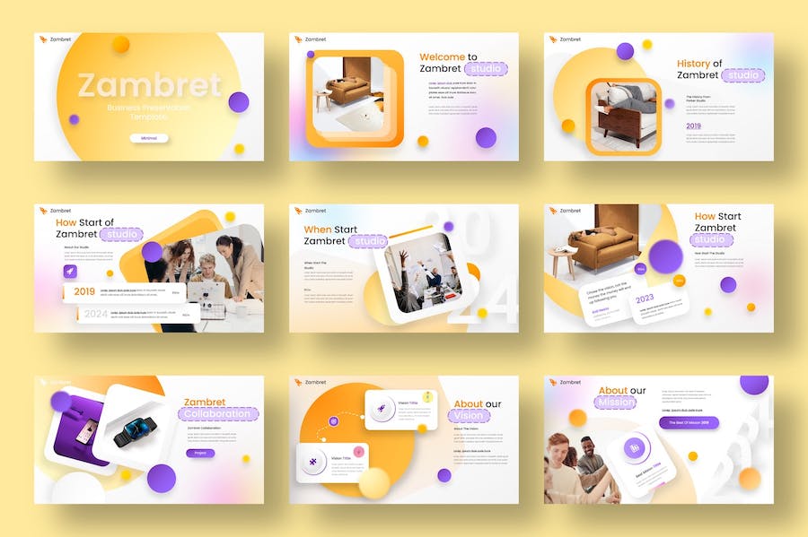 创意企业商务品牌推广宣传Keynote模板 - 顶尖PPT