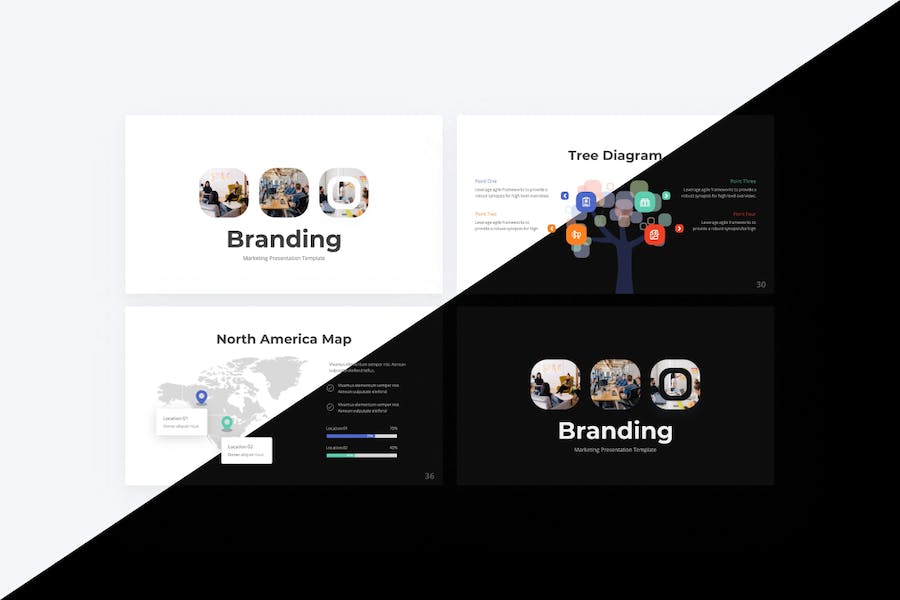 丰富多彩品牌营销策略keynote模板 - 顶尖PPT