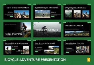 自行车冒险活动介绍展示PPT模板 - 顶尖PPT