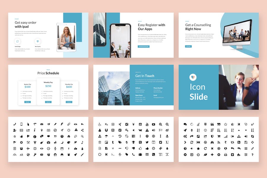 内科生理学医学PPT模板 - 顶尖PPT