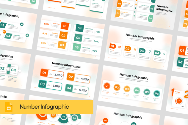 可视化数字信息图形PPT模板 - 顶尖PPT
