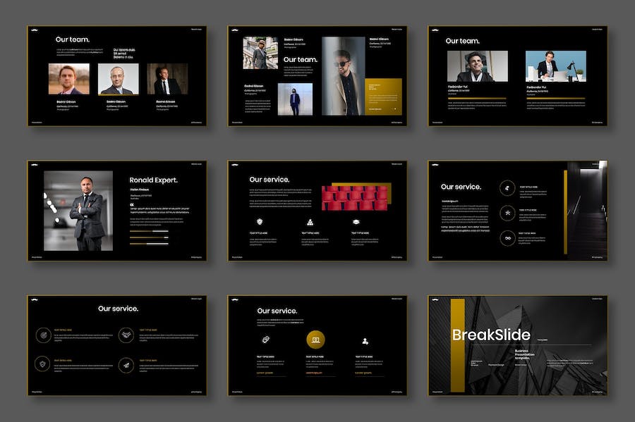 黑金商务企业宣传展示PPT模板 - 顶尖PPT