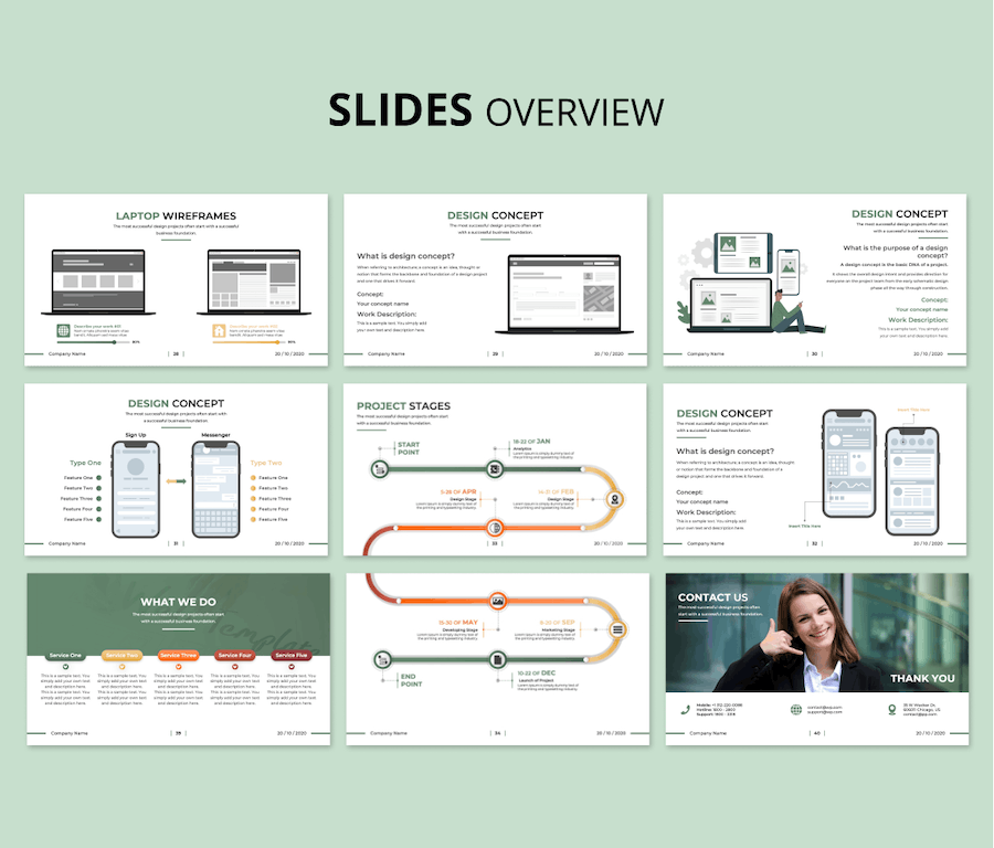 网站提案创意展示PPT模板 - 顶尖PPT