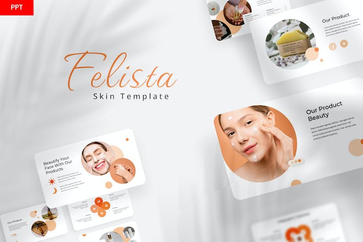 女性美容美妆主题PPT模板 - 顶尖PPT