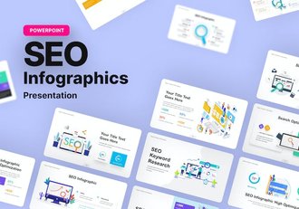 搜索引擎优化营销信息图表PPT模板 - 顶尖PPT