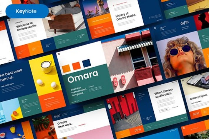 多彩创意商务企业品牌形象推广Keynote模板 - 顶尖PPT