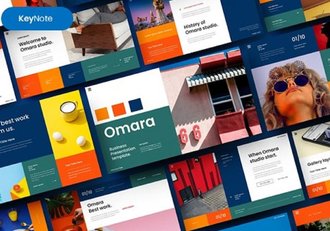 多彩创意商务企业品牌形象推广Keynote模板 - 顶尖PPT