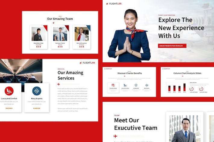 航空公司宣传介绍PPT模板 - 顶尖PPT