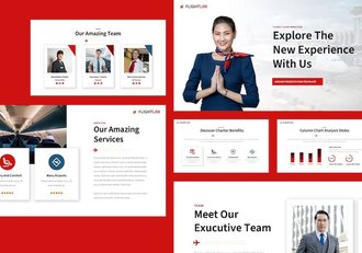 航空公司宣传介绍PPT模板 - 顶尖PPT