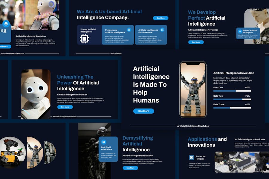 人工智能技术发展PPT模板 - 顶尖PPT