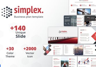 商务风格年度总结报告数据图形PPT模板 - 顶尖PPT