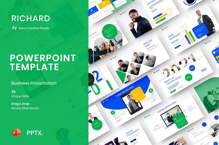 蓝绿色企业团队介绍年计划总结汇报通用PPT模板 - 顶尖PPT