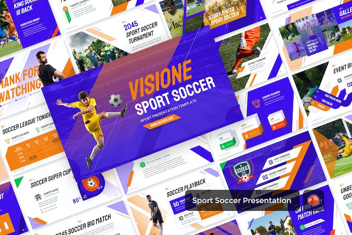 体育足球赛事宣传推介PPT模板 - 顶尖PPT