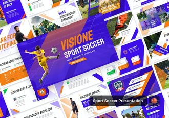 体育足球赛事宣传推介PPT模板 - 顶尖PPT