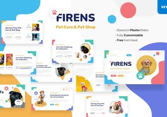 宠物护理宠物店管理Keynote模板 - 顶尖PPT