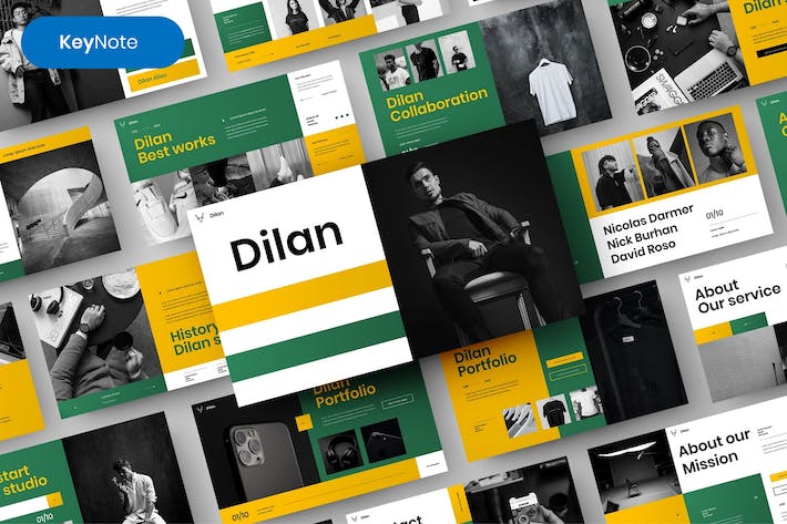 创意商务企业品牌介绍Keynote模板 - 顶尖PPT