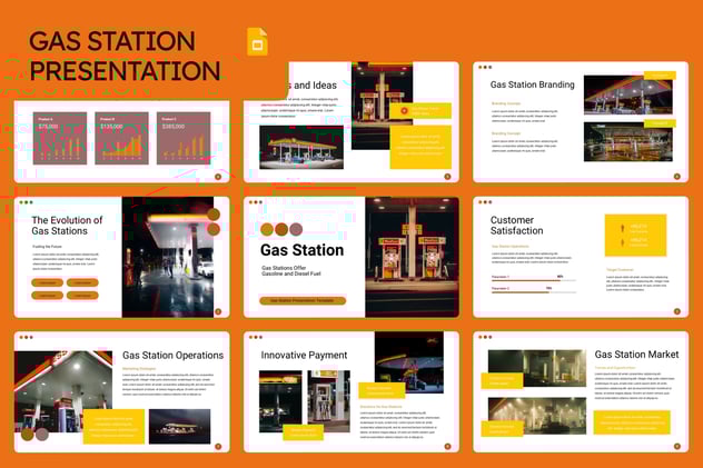 汽车加油站项目规划年度报告PPT模板 - 顶尖PPT