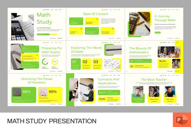 数学学习教育培训PPT模板 - 顶尖PPT