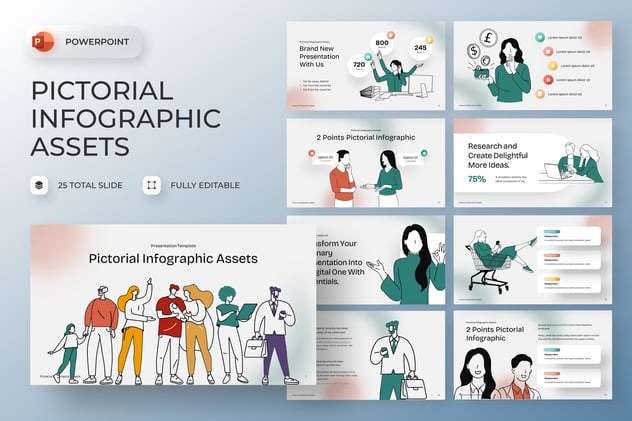 商务人物矢量插画图形PPT模板 - 顶尖PPT