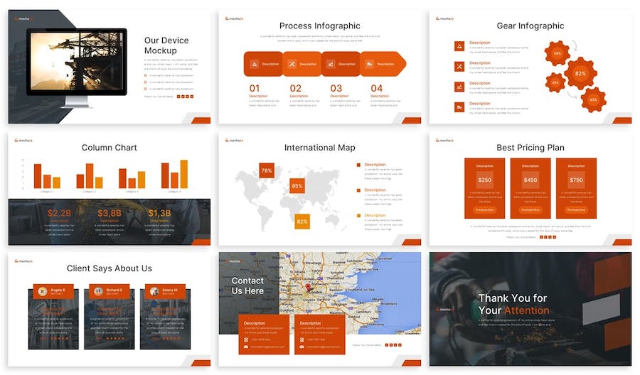 机械工业PPT模板 - 顶尖PPT