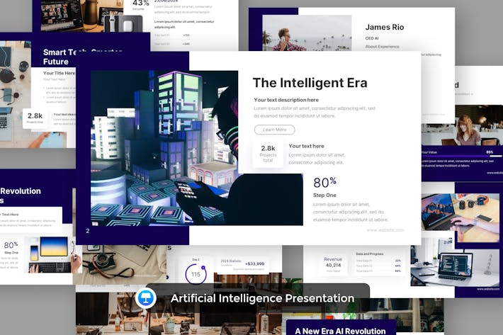 人工智能技术keynote模板 - 顶尖PPT