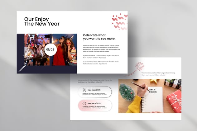 新年快乐晚会派对PPT模板模板 - 顶尖PPT