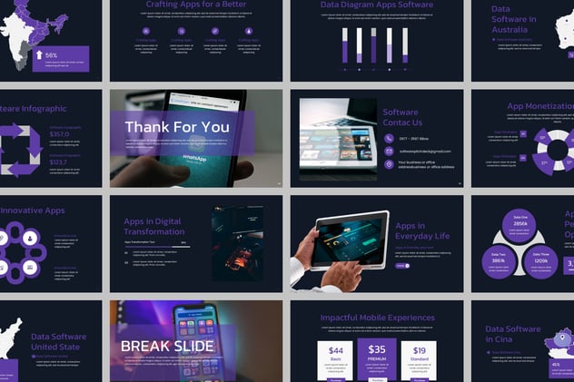 AI科技人工智能应用软件PPT模板 - 顶尖PPT
