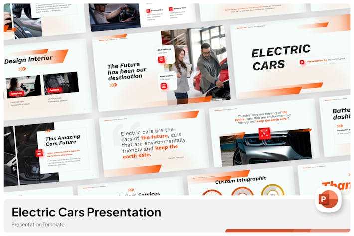 电动汽车行业数据分析PPT模板 - 顶尖PPT