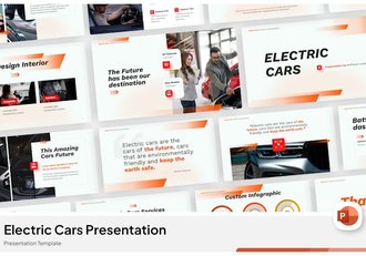电动汽车行业数据分析PPT模板 - 顶尖PPT