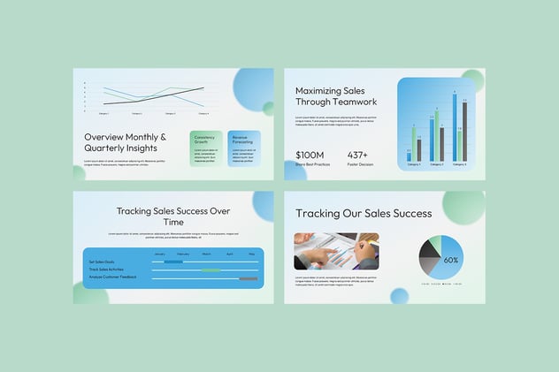 销售业绩分析展示方案PPT模板 - 顶尖PPT