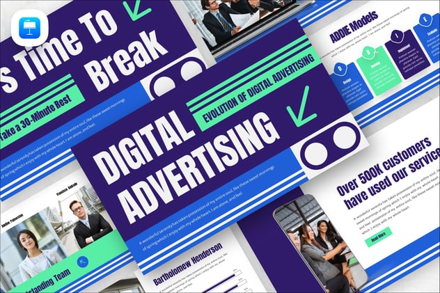 数字广告新趋势主题keynote模板 - 顶尖PPT