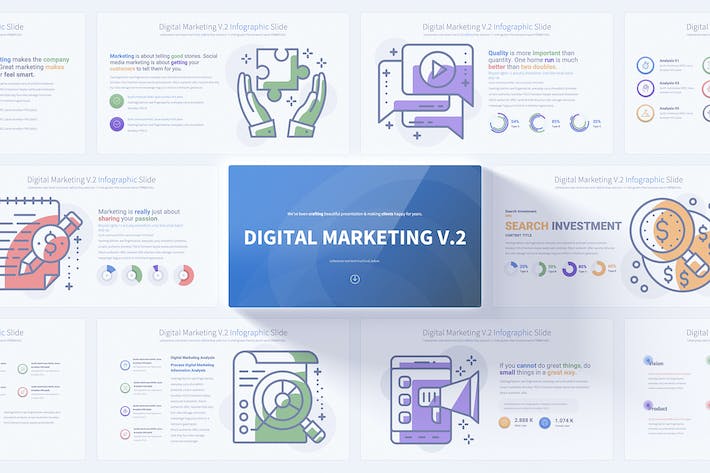 数字营销信息图形PPT模板 - 顶尖PPT