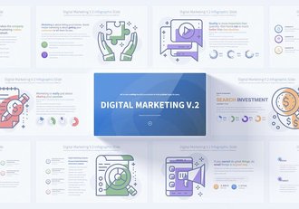 数字营销信息图形PPT模板 - 顶尖PPT