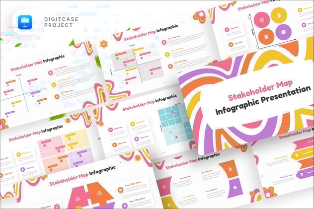 利益相关者地图信息图形keynote模板 - 顶尖PPT