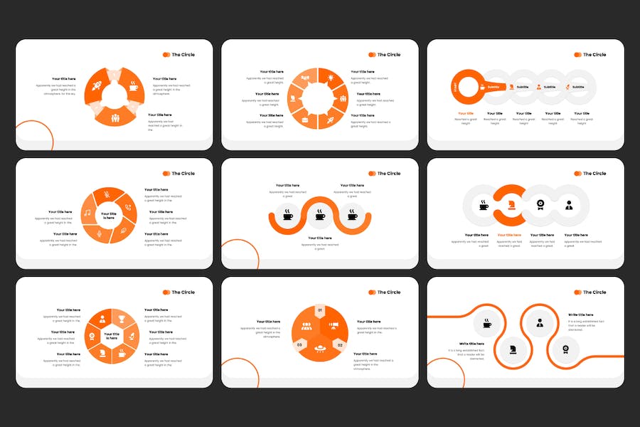 创意商务圆形多用途keynote模板 - 顶尖PPT