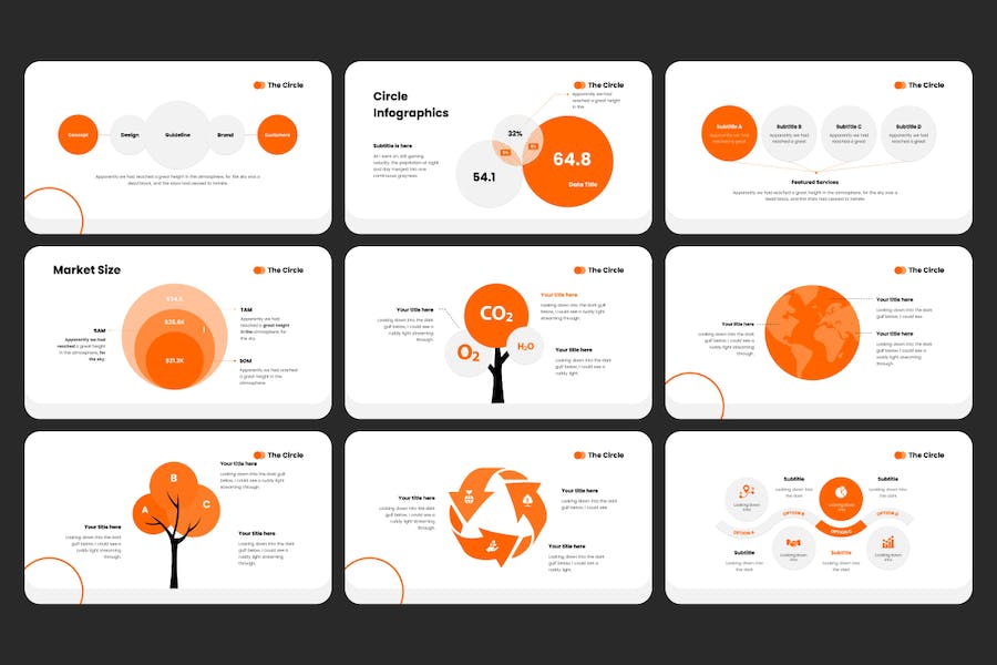 创意商务圆形多用途keynote模板 - 顶尖PPT