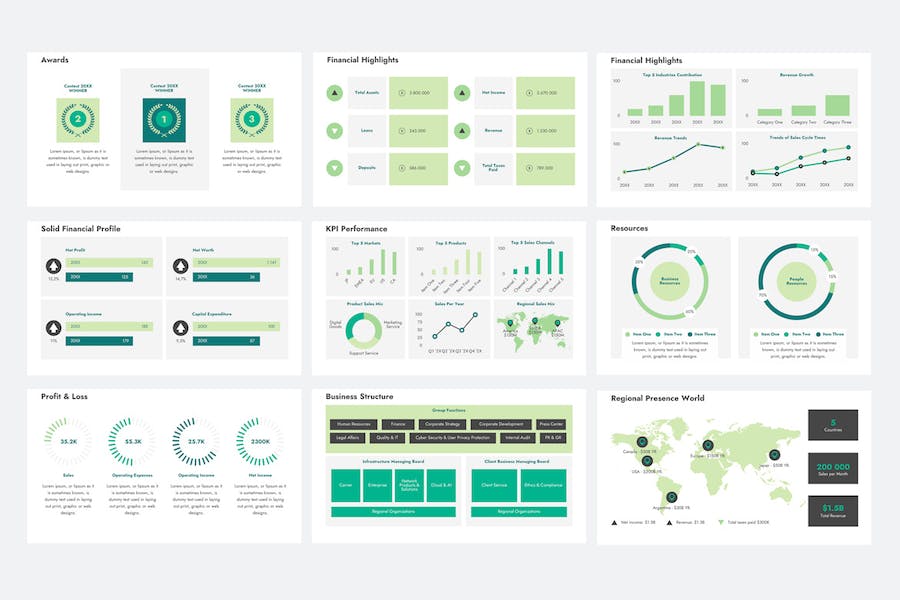 年度工作报告总结PPT模板 - 顶尖PPT