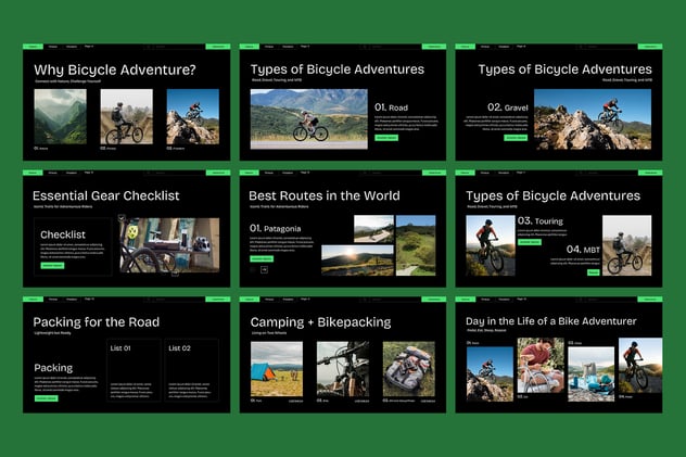 自行车冒险活动介绍展示PPT模板 - 顶尖PPT