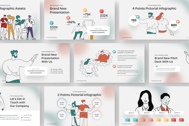 商务人物矢量插画图形PPT模板 - 顶尖PPT