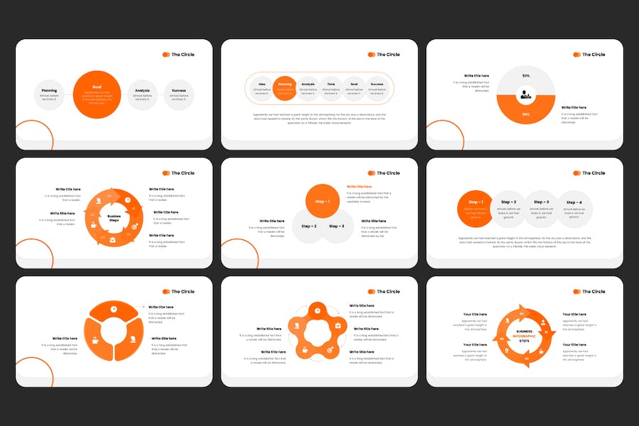 创意商务圆形多用途keynote模板 - 顶尖PPT
