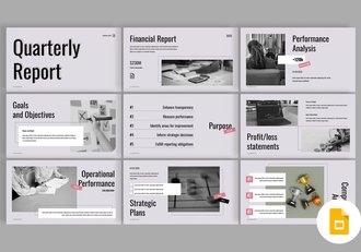 季度报告财务分析汇报PPT模板 - 顶尖PPT