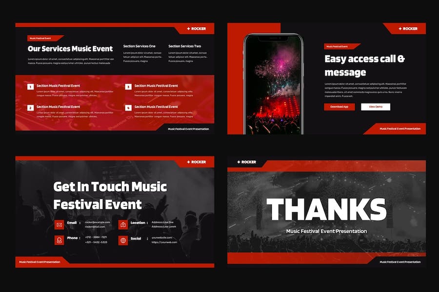 音乐节活动策划方案PPT模板 - 顶尖PPT