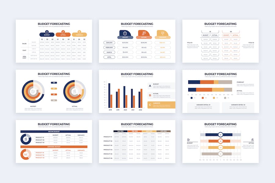 企业预算规划财务预测信息图Keynote模板 - 顶尖PPT